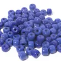 Blaue Glas Stein grosse Loch Perlen Variante fur DIY Armband Halskette Schmuck Zuebehör 10Stk - 10er Pack / Blauer glatter Stil (PJ119)