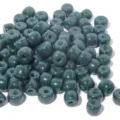 Dunkelgrüne große Loch Stein Glasperlen für DIY Armband Halskette Schmuckherstellung Zubehör - 10er Pack / Dunkelgrüner Zylinderstil (PJ121)