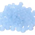 Hellblaue matte Glasperlen mit grossem Loch fur DIY handgemachte Armbander Ketten 10st - 10er Pack / Hellblauer Matt Stil (PJ123)