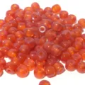 Orangerose transluzente grosse Loch DIY Perlen Variante fuer Armbänder Halsketten Zubehör - 10er Pack / Orangeroter Stil (PJ128)