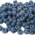 Blaue Perlen mit grossem Loch fur DIY Armband Halskette Handgemachte Schmuckzubehor 10 Stk - 10er Pack / Blaugrauer Stil (PJ155)