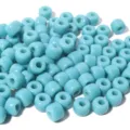 Hellblaue Glas Perlen Großes Loch DIY Armband Halskette Schmuck Zubehör 10 Stk - 10er Pack / Hellblauer Stil (PJ156)