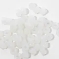 Weisse Glas Lochperlen Variante, DIY Bastelperlen fuer handgemachte Armbaender Ketten - 10er Pack / Durchscheinender Weißer Stil (PJ168)