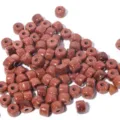 Rote Goldfluss Perlen große Loch Tonnenperlen für DIY handgemachte Schmuckketten Armbänder - 10er Pack / Roter Goldstein Stil (PJ113)
