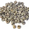 Stein Glas Grosse Loch Perlen fur DIY Schmuck Zubehor, gefleckte Tonne Perlen fur Armbander 10stk - 10er Pack / Gefleckter Textur Stil (PJ114)