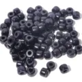 Dunkelblaue große Loch Glasperlen, DIY dicke Kordel Armband Abstandshalter Perlen Variante. - 10er Pack / Dunkelblauer Stil (PJ115)