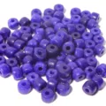 Lila grosse Loch Stein Glas Perlen für DIY dicke Seil Armband Halskette Zubehör 10Stk - 10er Pack / Lila Textur-Stil (PJ132)