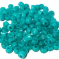 Türkisblaue große Loch Glasperlen für DIY handgemachte Armbänder Halsketten Zubehör - 10er Pack / Cyan-Grüner Stil (PJ134)