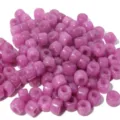 Rosa Stein Glas Perlen Großes Loch für DIY Handgemachte Armbänder Halsketten Schmuck Accessoires. - 10er Pack / Rosa-Violetter Stil (PJ139)