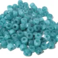 Türkis Glas Perlen große Löcher DIY Armband Halskette Zubehör Großhandel 10 Stk Pack. - 10er Pack / Cyanfarbener Stil (PJ141)