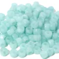 Hellblaue große Lochstein-Glasperlen DIY Armband Halskette Zubehör Set 10 Stück - 10er Pack / Hellblauer Stil (PJ148)