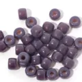 Lila grosse Loch Glas Stein Perlen fur DIY handgemachte Armbander und Ketten Zubehor. - 10er Pack / Lila Zylinderstil (PJ169)