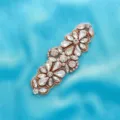 Crystal rhinestone applique bridal sash belt patch sparkling beaded wedding dress trim DIY - Rose Gold