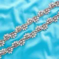 Finitura applicata con strass brillanti per cintura da sposa e accessori di cucito. - Oro rosa