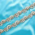 Applicazione di strass per cintura abito da sposa cristallo diamante cucito fai da te - Oro