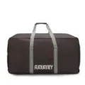 Large capacity thickened oxford cloth moving travel duffel bag with striped handles. - Coffee