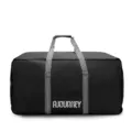 Large capacity black oxford travel duffel bag, durable moving luggage organizer for packing trips. - Black