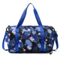 Blue unicorn gym duffel bag for women men sports travel waterproof overnight fitness bag - 17" / Black
