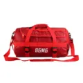 Large capacity red sports gym duffel bag for travel, durable fitness shoulder bag. - Red