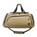 Khaki large capacity travel duffel bag for sports fitness and short trips with shoulder strap. - Dark Khaki