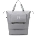 Grand sac de voyage pliable léger et imperméable sac à bagages pratique pour femmes - Gris foncé