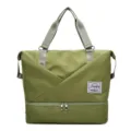 Large capacity travel duffel bag for women, waterproof gym bag with wet dry compartment. - Rice Green