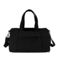 Sac de voyage noir avec bandoulière, sac de sport portable pratique pour courts séjours. - Noir