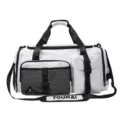 White large capacity sports duffel bag, casual travel shoulder bag for men and women - 54*25.5*27 / White