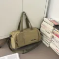 Khaki Large Capacity Travel Duffel Bag Sports Gym Shoulder Bag Casual Fitness Handbag - Green
