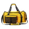 Yellow large capacity sports duffel bag for travel gym and outdoor commuting with multiple pockets - 54*25.5*27 / Yellow