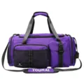 Purple large capacity travel duffel bag, unisex waterproof sports gym bag for fitness - 54*25.5*27 / Purple