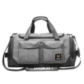 Grand sac de sport de voyage impermeable pour entrainement fitness et deplacements. - Gris