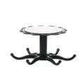 Black plastic rotating hanging rack for kitchen bathroom wall storage hook organizer - Black