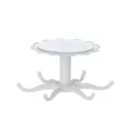 Minimalist white plastic rotating storage hook wall mount kitchen bathroom organizer rack - White