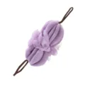Variante de esponja de baño de malla morada, exfoliante corporal suave con cuerdas dobles para ducha. - Aproximadamente 42 cm / Púrpura