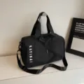 Black sports gym duffel bag, large capacity travel bag with comfortable adjustable strap. - 37*20*23 / Black