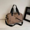 Khaki travel duffel bag large capacity waterproof gym bag for sports fitness and swimming. - 37*20*23 / Khaki