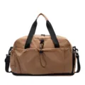 Large capacity travel duffel bag for women, lightweight waterproof fitness gym sports bag. - Khaki - Expandable Model