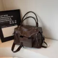 Dames Grote Capaciteit Schoudertas PU Leder Casual Stijlvolle Crossbody Handtas Reistas Bruin - 36*14*25cm / Koffie