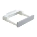 Retractable plastic washbasin holder wall mounted bathroom storage rack towel shelf - White and Gray