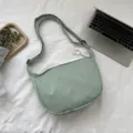 Hellgrüne Waffelstrick Umhängetasche, stilvolle lässige Schultertasche für Damen im Alltag. - Grün