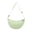 Hellgrüne Nylon-Halbmond-Umhängetasche, lässige Dumpling-Schultertasche Variante. - Grün