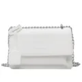 Weiße Krokodilmuster Kettentasche Umhängetasche für Damen, stilvolle elegante Handtasche. - Weiß