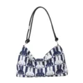Damen Segeltuch Achseltasche Schultertasche mit niedlichem Hasenmuster, lässige Handtasche. - 33x21x12cm / Stil 1 Blau