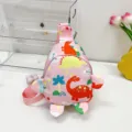 Kids cute cartoon dinosaur print chest bag pink sling bag for toddler daily outdoor use - Pink