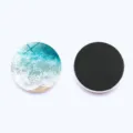 Round ocean wave fridge magnet crystal glass soft magnetic whiteboard sticker home decor - Style 9