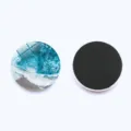 Round ocean wave fridge magnet, crystal glass soft magnetic sticker for home and office whiteboard. - Style 1