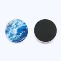 Ocean wave glass fridge magnet, 25mm round magnetic sticker for home decor and whiteboard. - Style 2