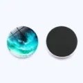 Ocean wave round crystal glass fridge magnet, decorative soft magnetic whiteboard sticker. - Style 4