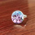 Adjustable K-pop anime girl group ring glass dome ring fashion jewelry gift for fans - Style 2 (JY9654-2) / Adjustable Open